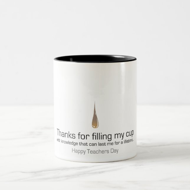teachers day gift Two-Tone coffee mug (Center)