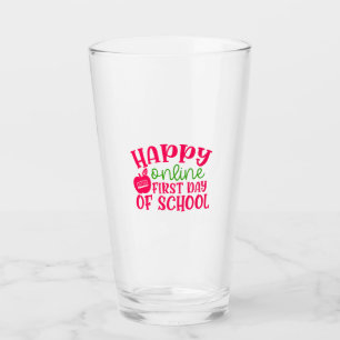 Teacher's Day Happy Online First Day Of School Glass