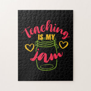 Teacher's Day Teaching Is My Jam Jigsaw Puzzle