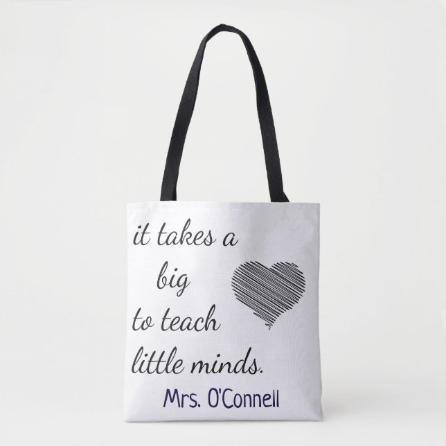 Teachers / Daycare Quote Tote Bag (Front)