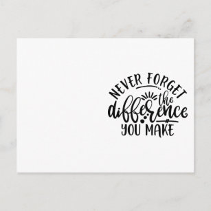 Teachers Design Never Forget The Difference Postcard