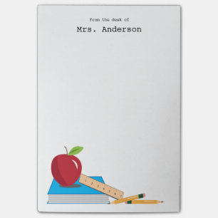 Teacher's Desk Personalised Sticky Note Pad