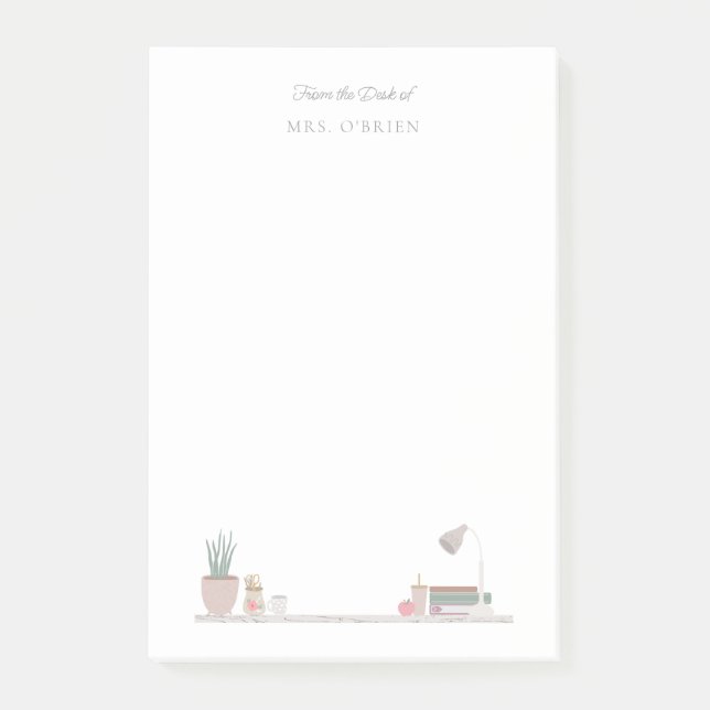 Teacher's Desk Post-it Notes (Front)