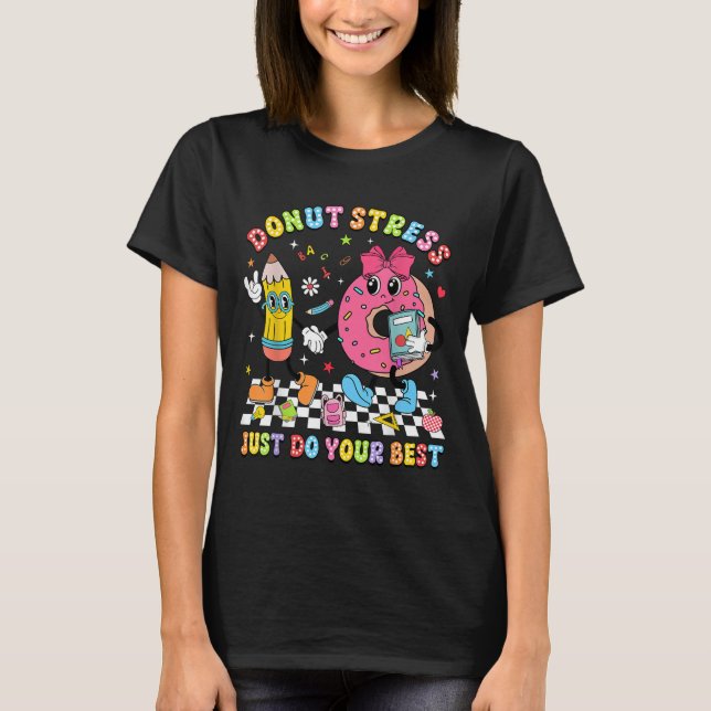 Teachers Donut Stress Just Do Your Test Day Boys G T-Shirt (Front)