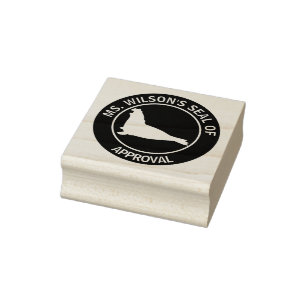 Teacher's Elephant Seal of Approval Rubber Stamp