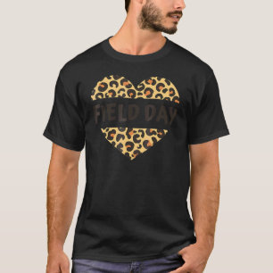 Teachers Field Day Leopard Heart Last Day Of Schoo T-Shirt