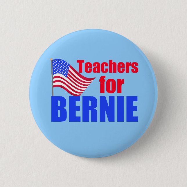 Teachers for Bernie Sanders 6 Cm Round Badge (Front)