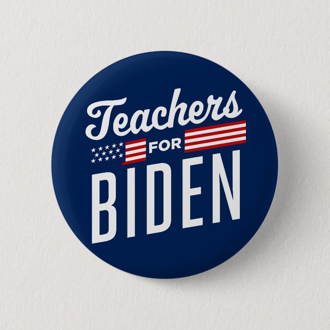 Teachers for Biden 2024 6 Cm Round Badge (Front)