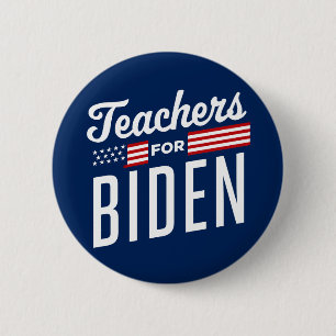 Teachers for Biden 2024 6 Cm Round Badge