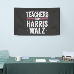 Teachers for Harris Walz 2024 Election Kamala Tim  Banner
