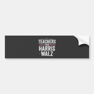 Teachers for Harris Walz 2024 Election Kamala Tim  Bumper Sticker