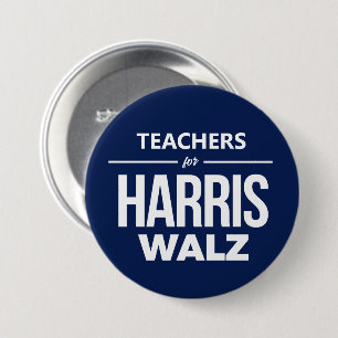 Teachers for Harris Walz 7.5 Cm Round Badge