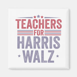 Teachers For Harris Walz Back to School Election  Magnet