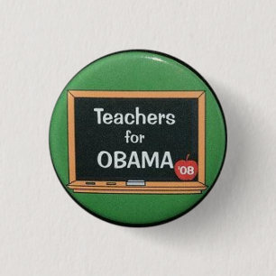 Teachers for Obama 3 Cm Round Badge