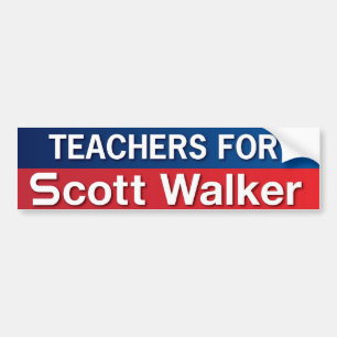 Teachers for Scott Walker Bumper Sticker