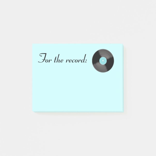 Teacher's For The Record Post It Notes Gift (Front)