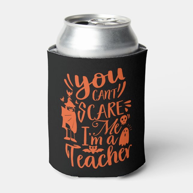 Teachers Funny Halloween Costumes Idea Can Cooler (Can Front)