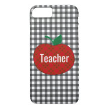 Teacher's Gingham Apple iPhone 8 case