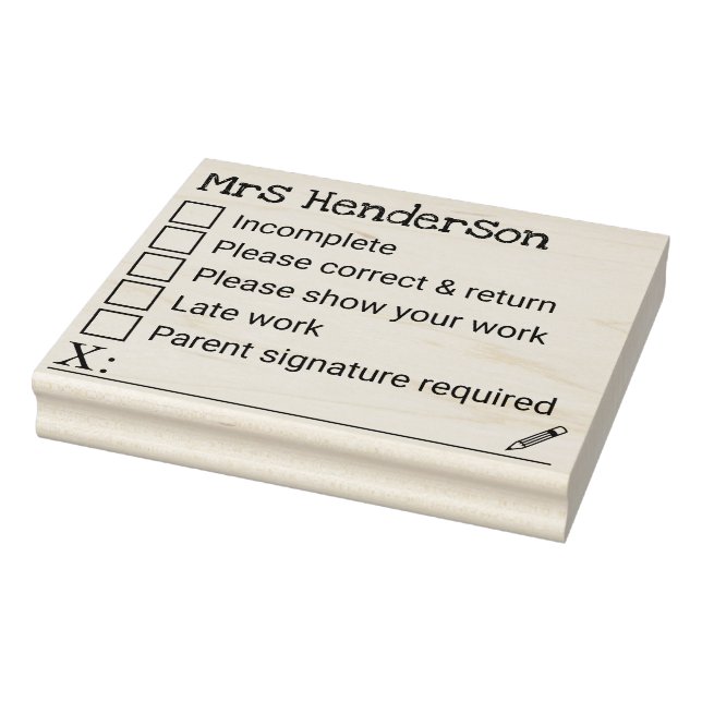 TEACHERS GRADING NOTES RUBBER STAMP (Stamp)