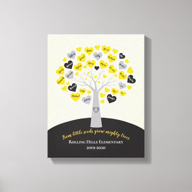 TEACHERS GRADUATION GIFT Tree Memory Keepsake Canvas Print (Front)