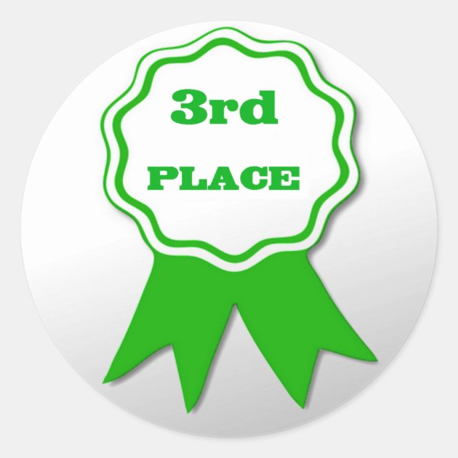 Teacher's Green Ribbon Award Stickers (Front)