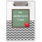 Teachers Grey Chevron Chalkboard Clipboard
