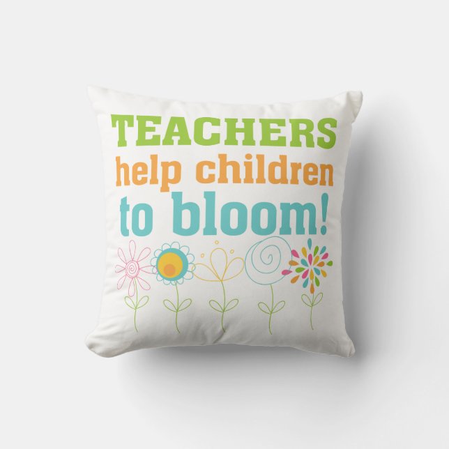 Teachers Help Children Bloom Cushion (Front)