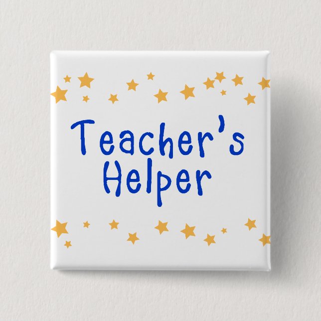Teacher's Helper 15 Cm Square Badge (Front)