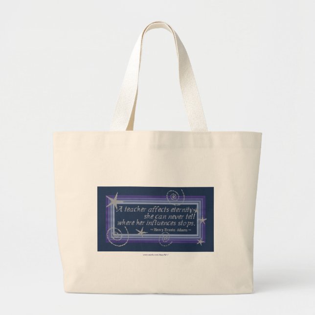 TEACHER'S INFLUENCE LARGE TOTE BAG (Front)