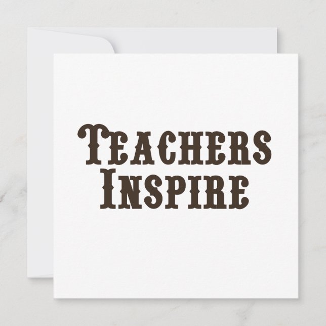 Teachers Inspire (Front)