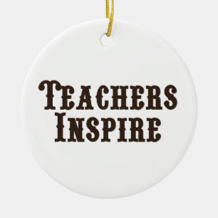 Teachers Inspire Ceramic Tree Decoration