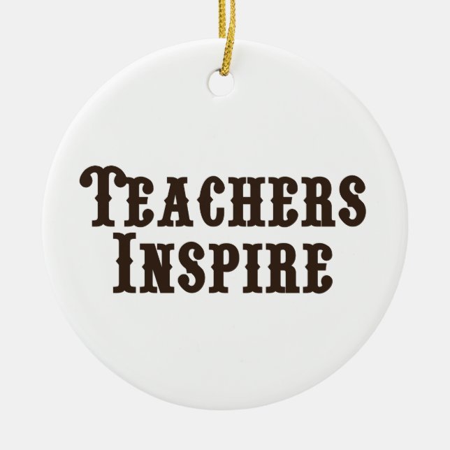 Teachers Inspire Ceramic Tree Decoration (Front)