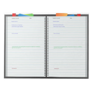 Teacher's Journal Pad to track online students.  