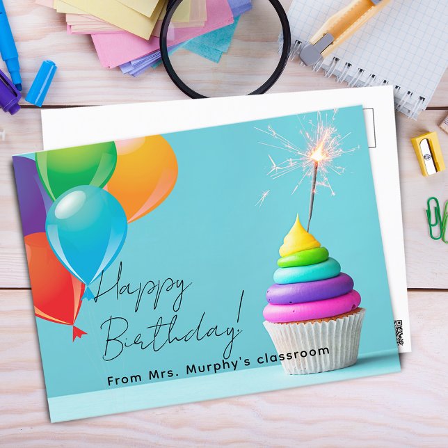 Teacher's Kids Birthday Postcard (Creator Uploaded)