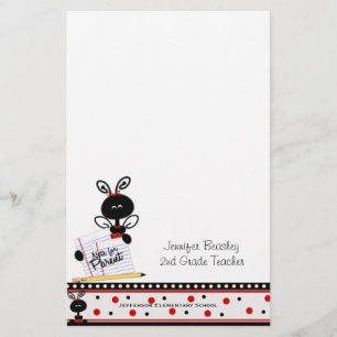 Teacher's Ladybug Stationery