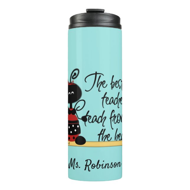 Teachers Ladybug  Thermal Tumbler (Front)