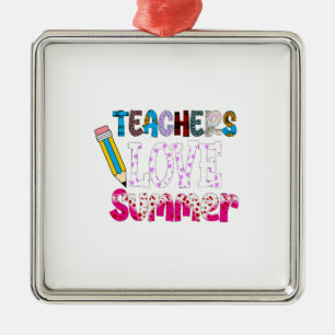 Teachers Love Summer Metal Tree Decoration