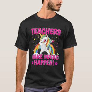 Teachers Make Cool Magic Happen - Dabbing Unicorn T-Shirt