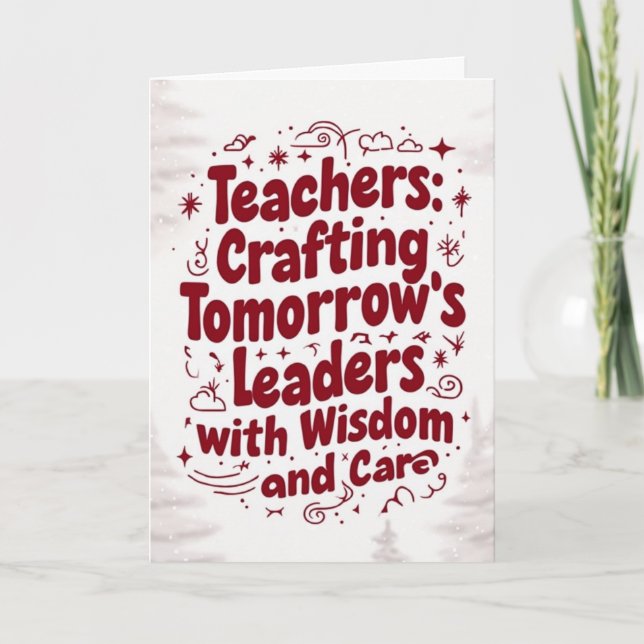 Teachers Merry Xmas Card (Front)