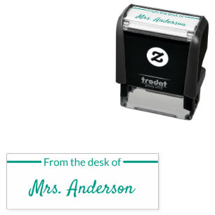 Teacher's Name From the Desk of Self-inking Stamp
