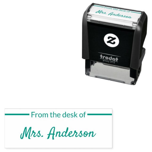 Teacher's Name From the Desk of Self-inking Stamp (In Situ)
