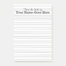 Teachers name penmanship lined office desktop