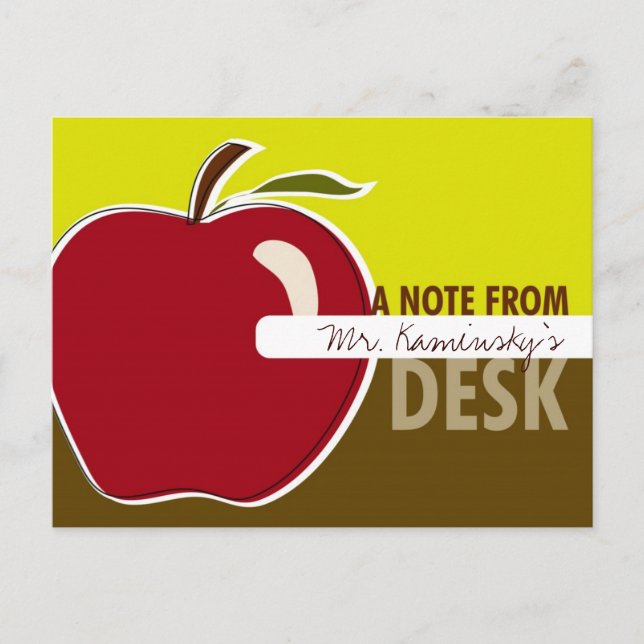 Teacher's Note Card (Front)