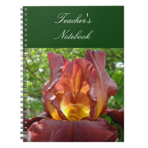 Teacher's Notebook custom School Iris Flowers