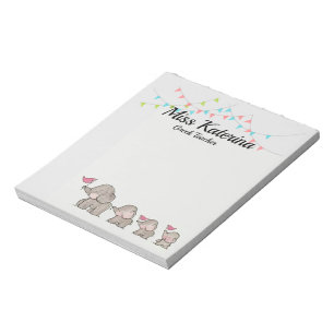 Teachers notepad elephant