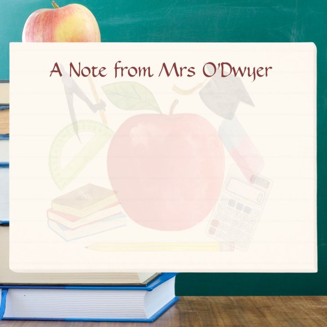 Teachers notes teacher appreciation pad professor (Classroom)