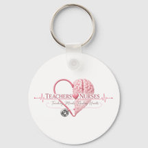 Teachers Nurses Heart Brain Pink Design