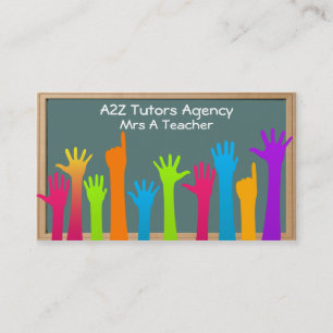 teachers or tutors business card