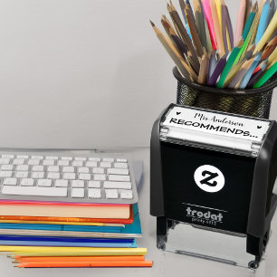 Teachers Personalised Recommends.. Self-inking Stamp