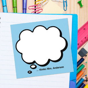 Teacher's Personalized thinking bubble Post-it Notes